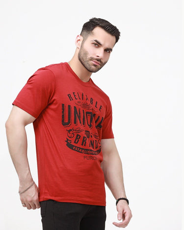 Men's Red Classic Tee - FMTCT23-007