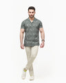 Men's Grey Multi Casual Shirt - FMTS22-31728