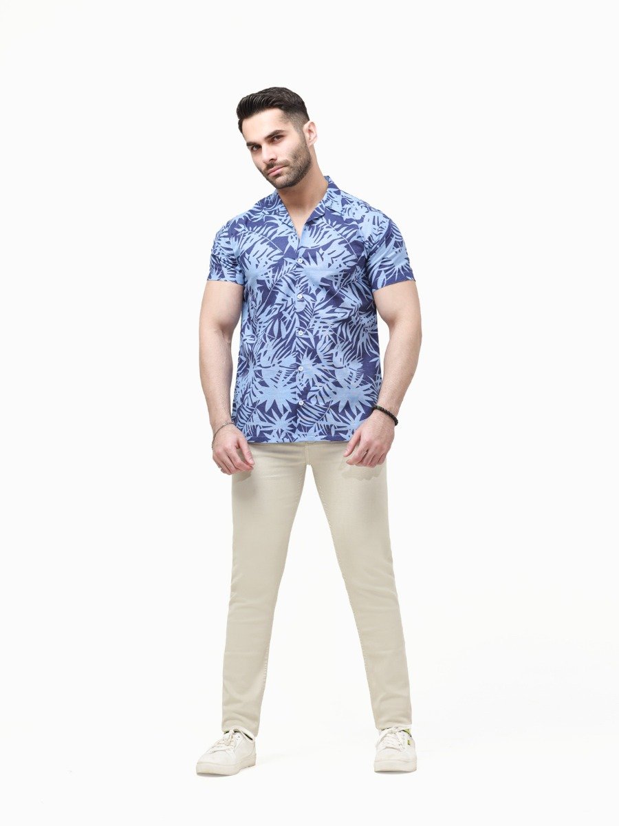 Men's Blue Casual Shirt - FMTS22-31727