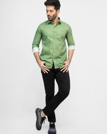 Men's Green Casual Shirt - FMTS21-31509