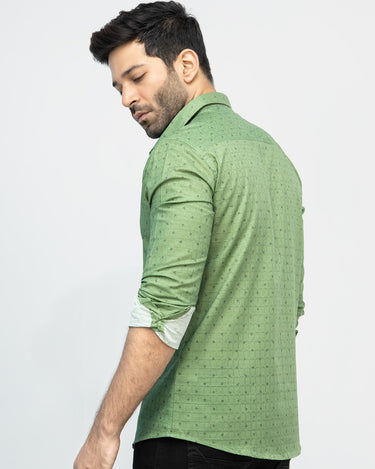 Men's Green Casual Shirt - FMTS21-31509