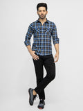 Men's Blue Casual Shirt - FMTS21-31503