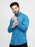Men's Turquoise Casual Shirt - FMTS21-31517
