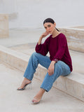 Women's Maroon Top - FWTTB23-001