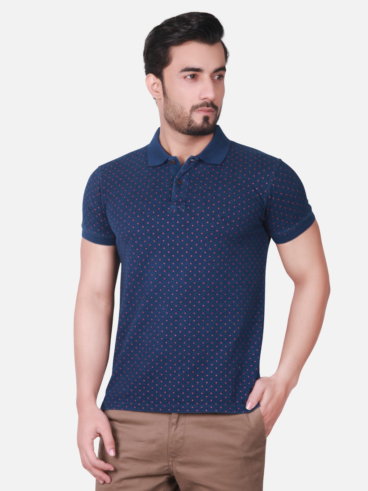 Men's Blue Polo Shirt - FMTTS17-17188