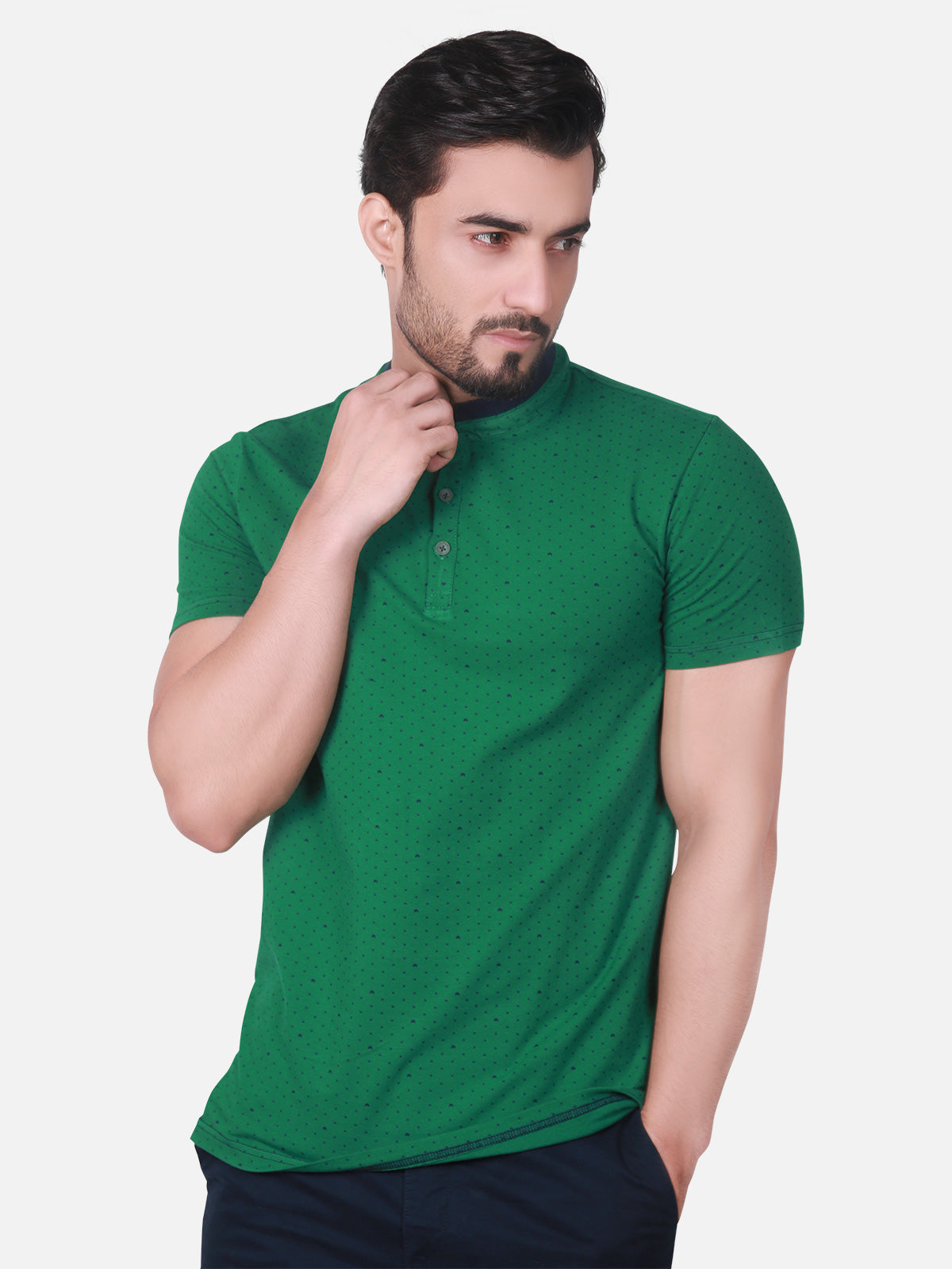 Men's Green Polo Shirt - FMTTS17-17195