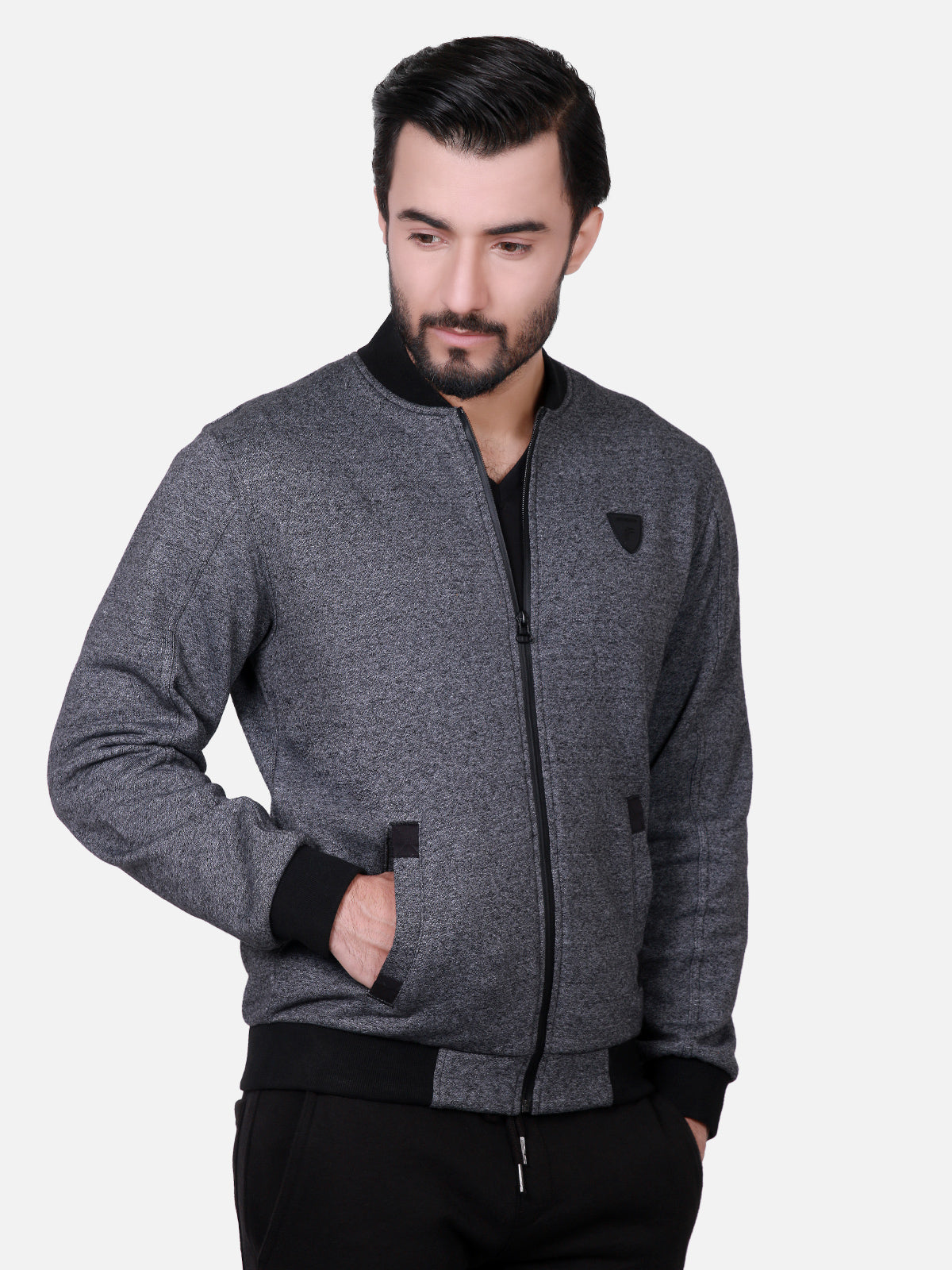 Men's Grey Sweater - FMTSWT17-17213