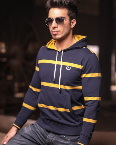 Men's Navy Blue Hoodie - FMTH17-17216