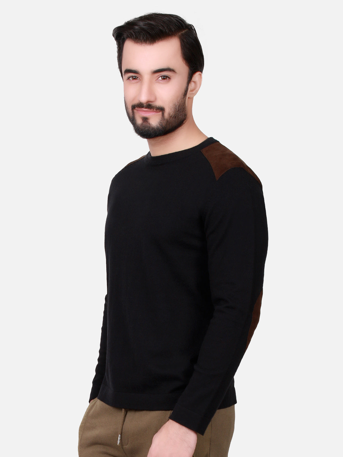 Men's Black Sweater - FMTSWT17-17220