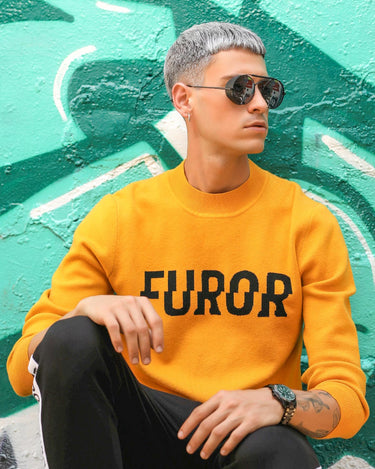 Men's Mustard Sweatshirt - FMTSS18-17226