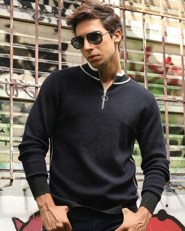 Men's Navy Blue Sweatshirt - FMTSS18-17229