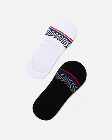 Black & White No Show Socks - FAMSO23-045