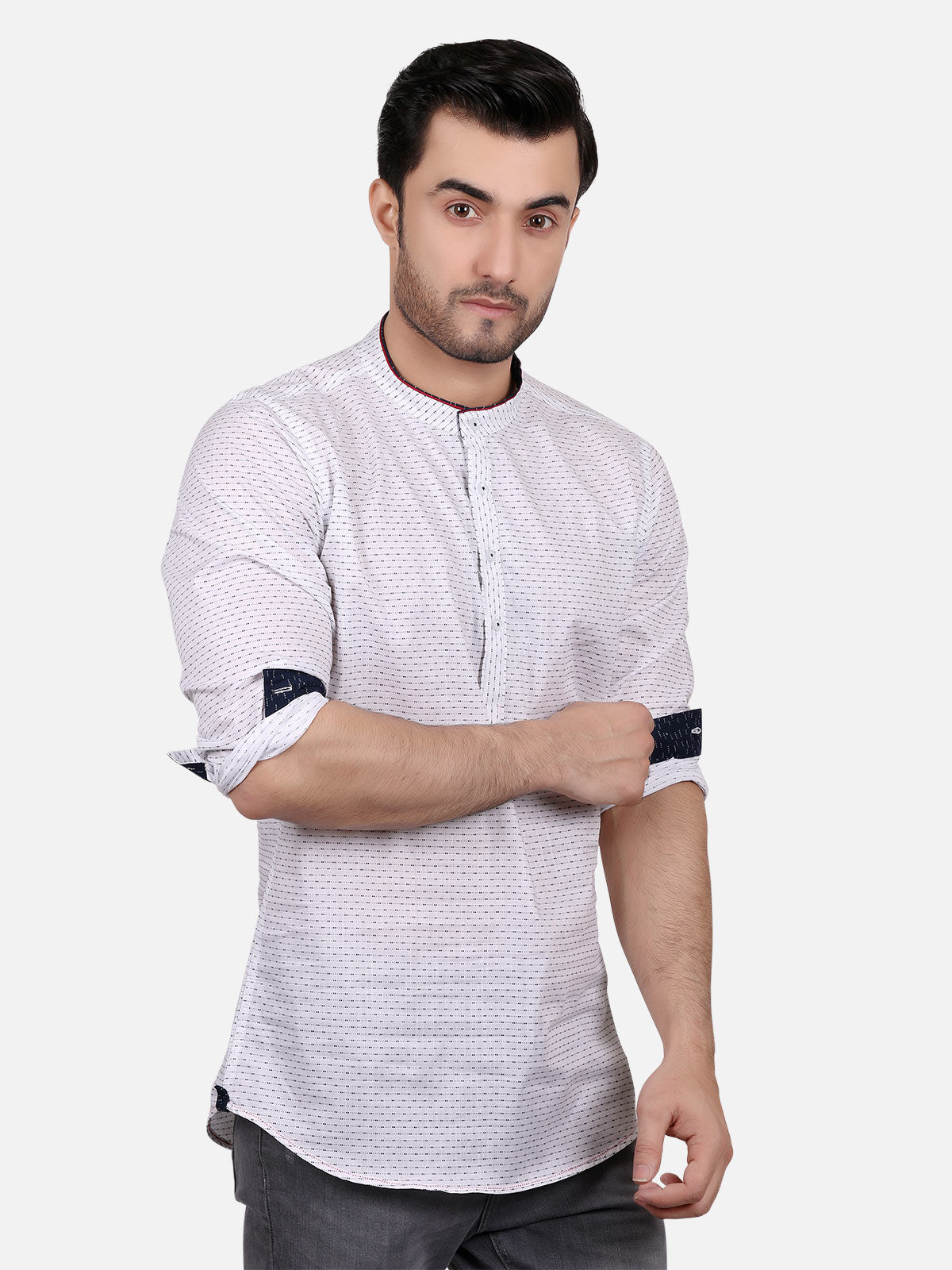 Men's White Casual Shirt - FMTS18-31202