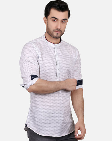 Men's White Casual Shirt - FMTS18-31202