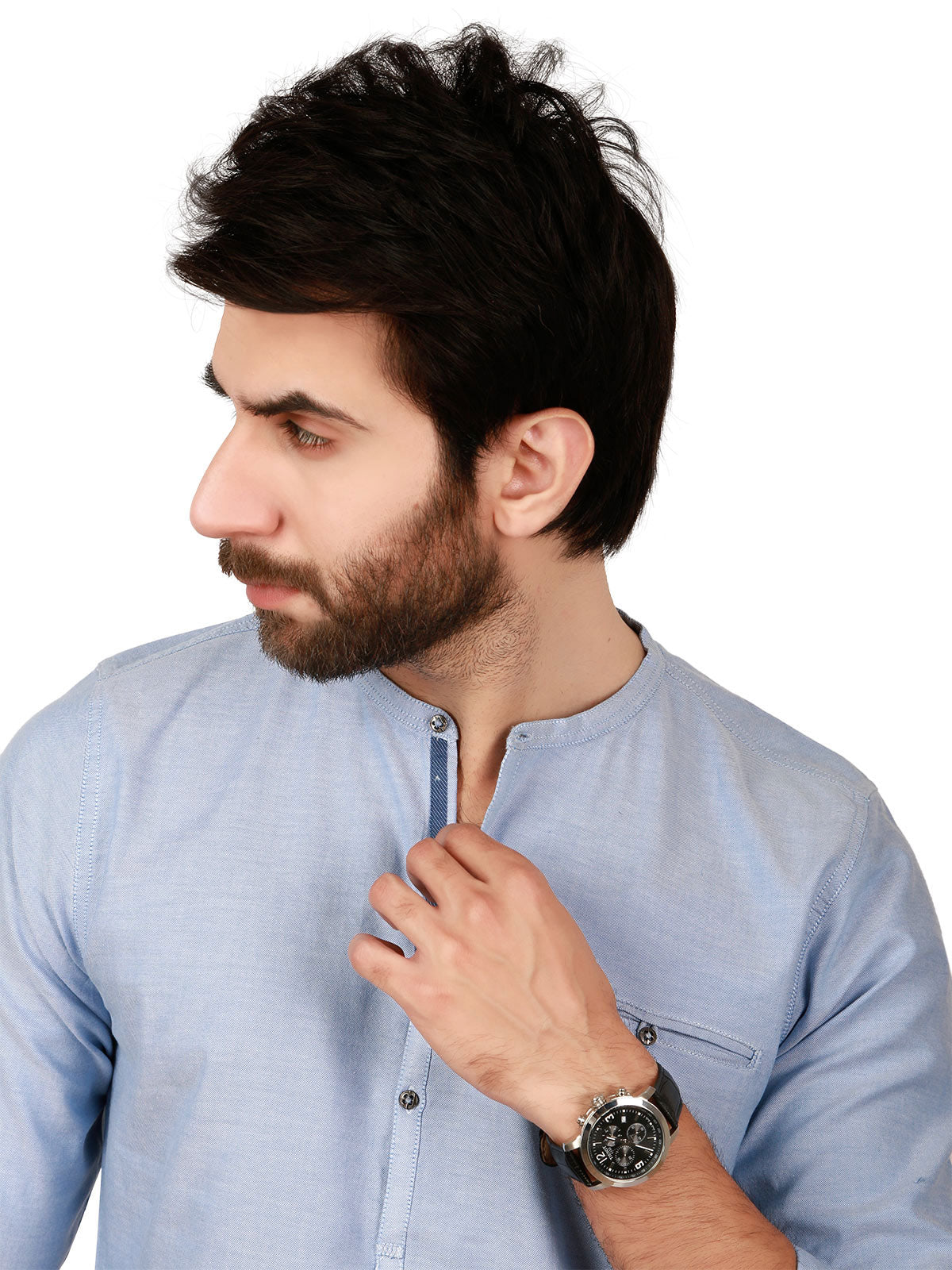 Buy FUROR Regular Fit Band Collar Shirt online - FMTS19-31298 – Furor