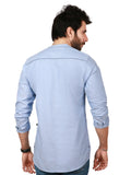 Men's Sky Blue Casual Shirt - FMTS19-31298