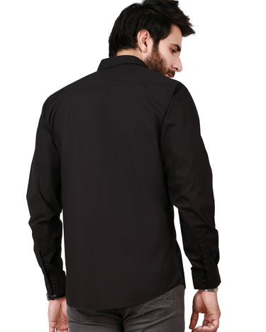 Men's Black Casual Shirt - FMTS19-31343