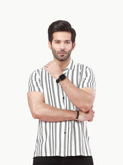 All Over Striped Resort Collar Shirt