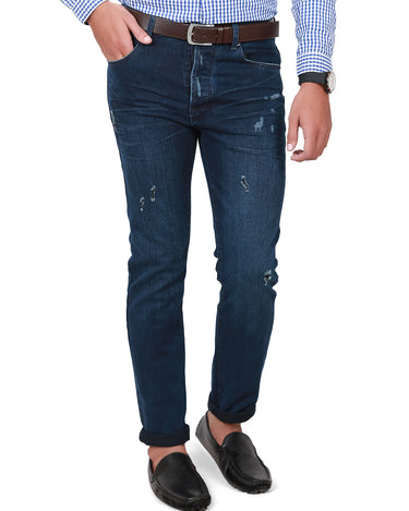 Men's Blue Denim Jeans - F-MBP-D16-32060