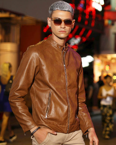 Men's Brown Jacket - FMTJ18-39046