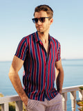 Men's Red & White Casual Shirt - FMTS21-31434