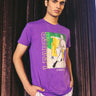 Men's Purple Crew Neck Graphic Tee - FMTGT21-032