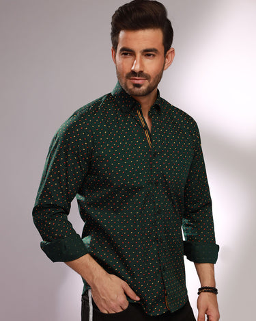 Men's Green Casual Shirt - FMTS20-31409