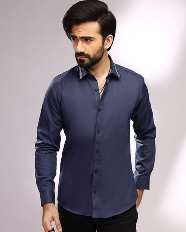 Men's Navy Casual Shirt - FMTS20-31405