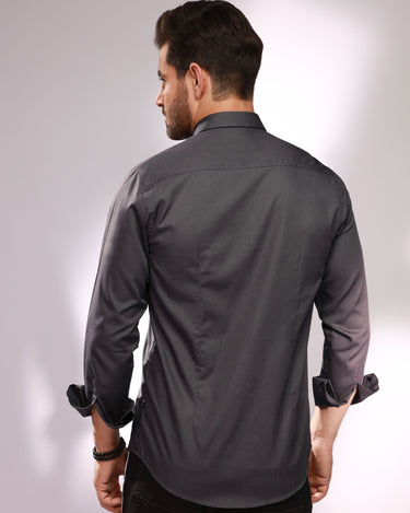 Men's Charcoal Grey Casual Shirt - FMTS20-31404