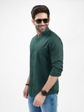 Men's Green Casual Shirt - FMTS21-31468
