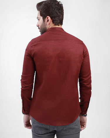 Men's Red Casual Shirt - FMTS21-31457