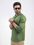 Men's Green Casual Shirt - FMTS21-31438