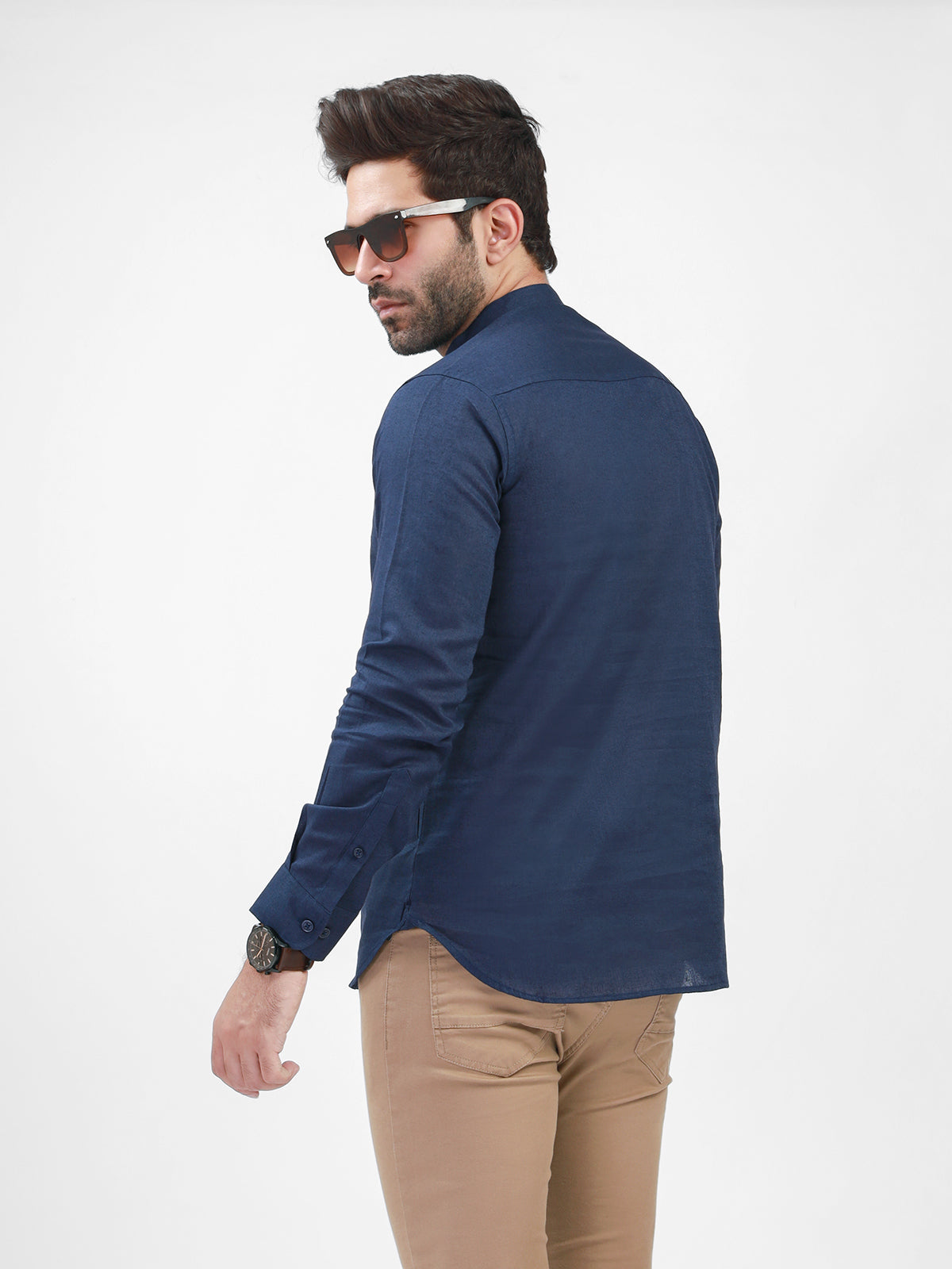 Men's Blue Casual Shirt - FMTS21-31456