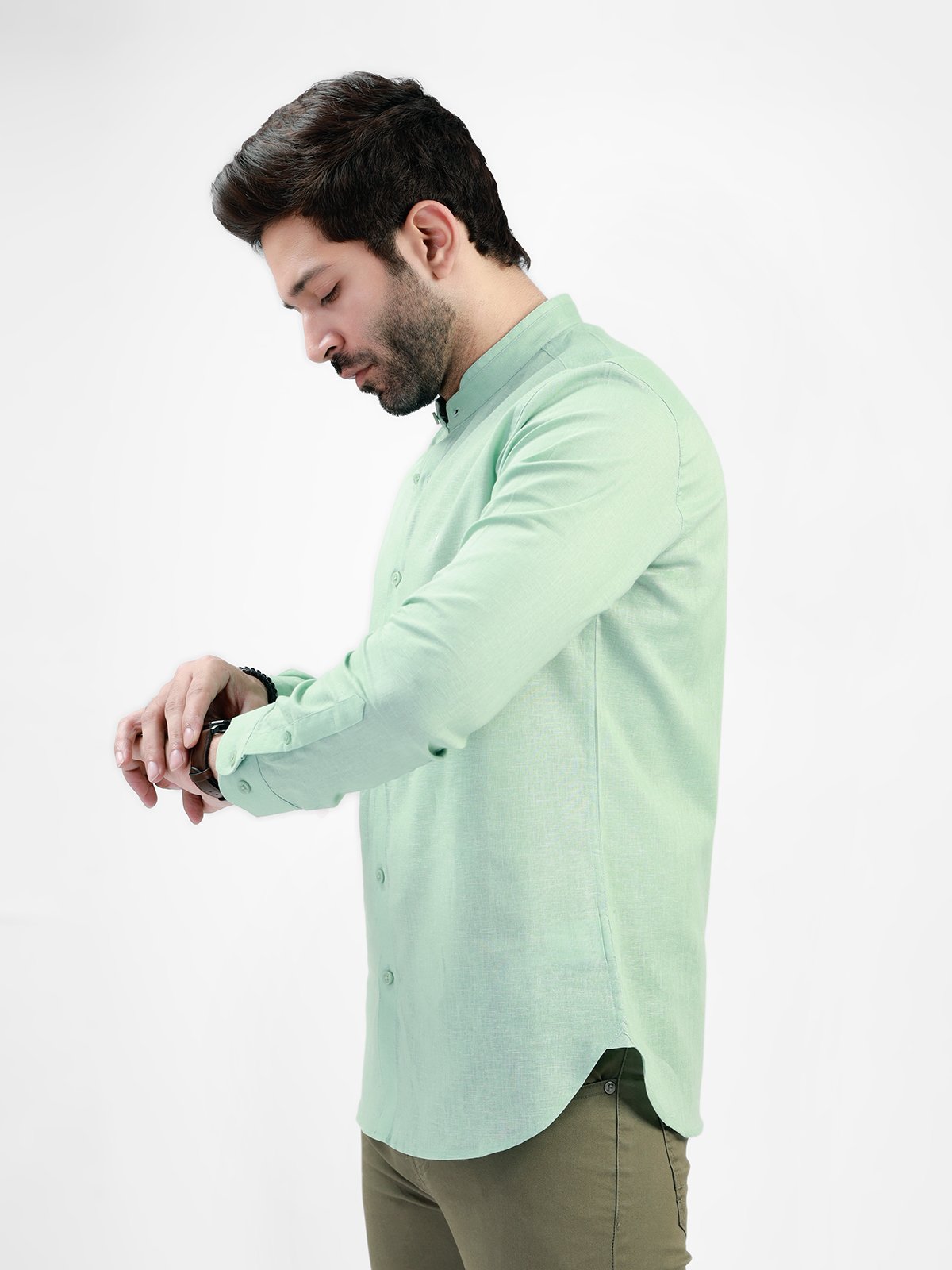 Men's Turquoise Casual Shirt - FMTS21-31463