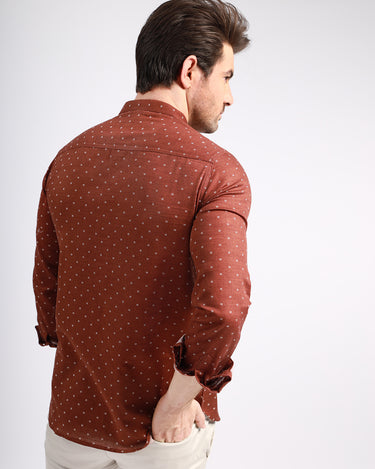 Men's Brown Casual Shirt - FMTS21-31458