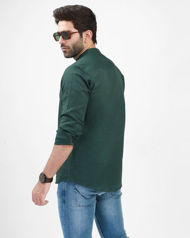 Men's Green Casual Shirt - FMTS21-31468