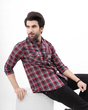 Men's Dark Navy Casual Shirt - FMTS21-31483