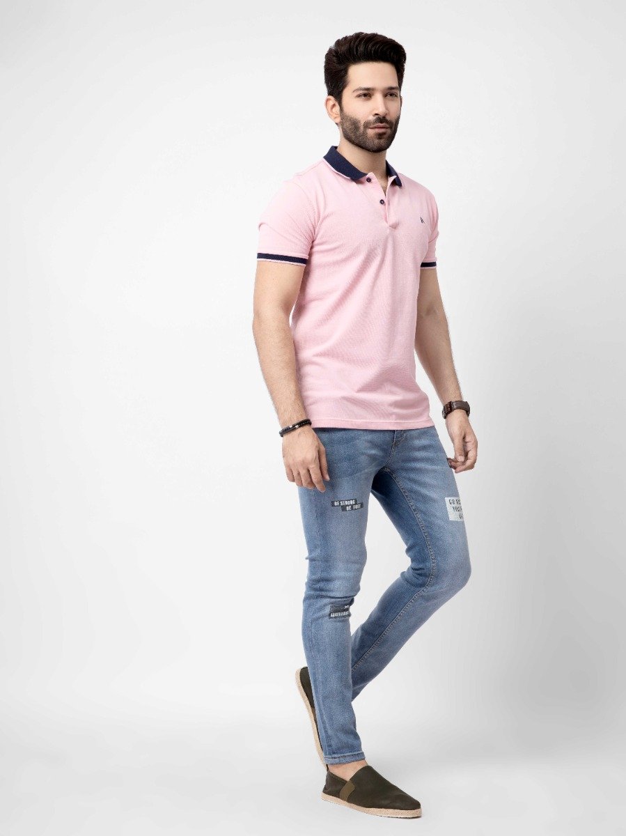 Men's Pink Polo Shirt - FMTCP21-013