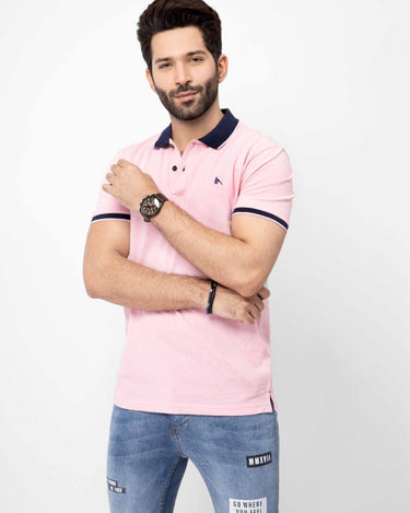 Men's Pink Polo Shirt - FMTCP21-013