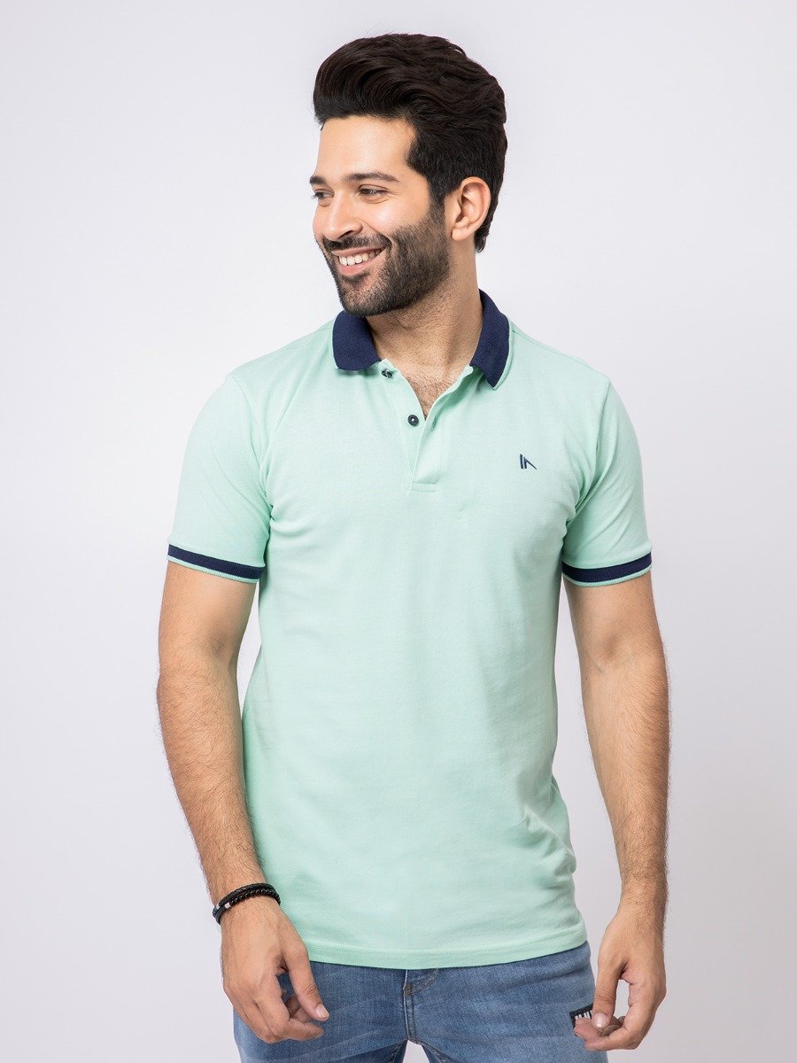 Men's Light Sea Green Polo Shirt - FMTCP21-014