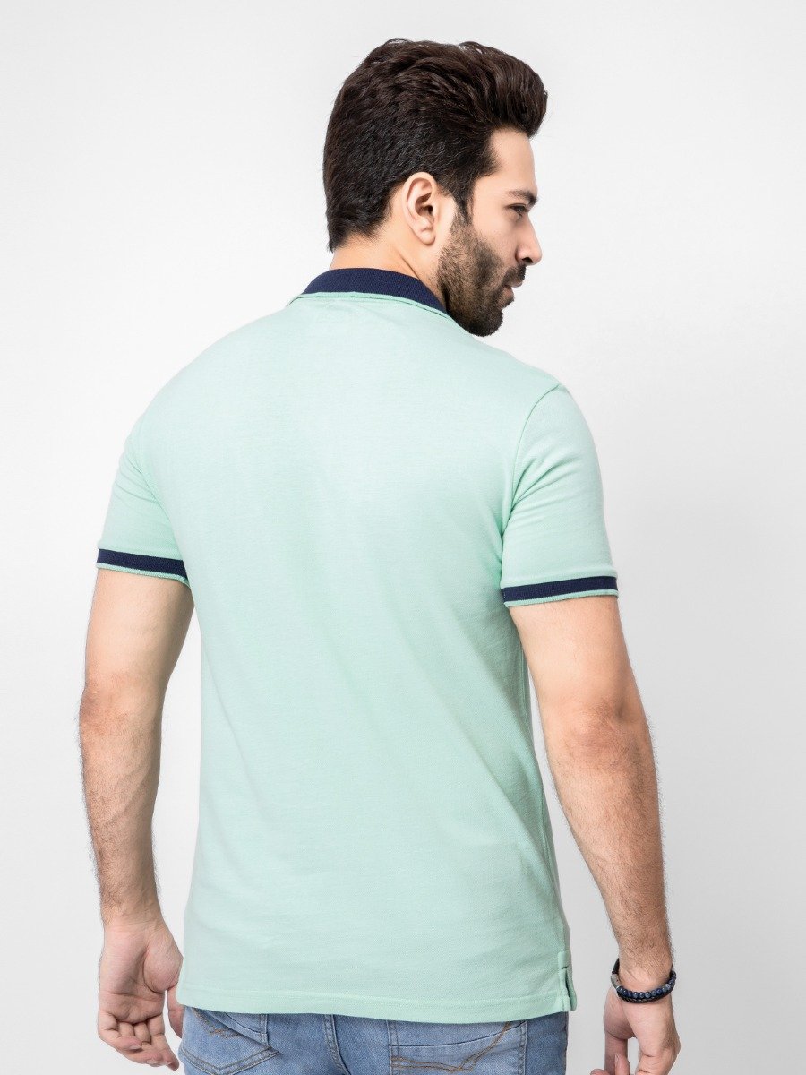 Men's Light Sea Green Polo Shirt - FMTCP21-014