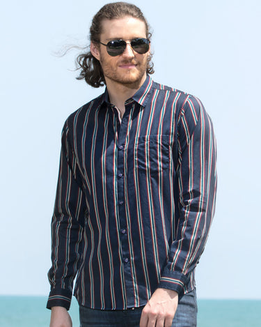 Men's Navy Casual Shirt - FMTS20-31352