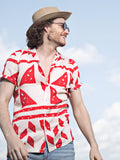 Men's Red & White Casual Shirt - FMTS20-31363