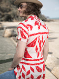 Men's Red & White Casual Shirt - FMTS20-31363