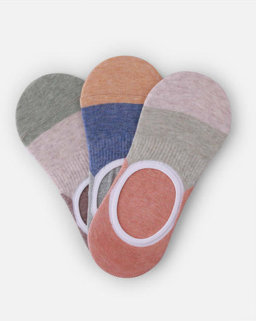 Pack Of 3 Multi No-Show Socks - FAMSO18-004