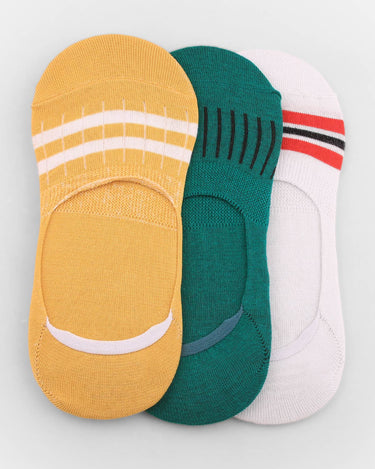 Pack Of 3 Multi No-Show Socks - FAMSO19-003