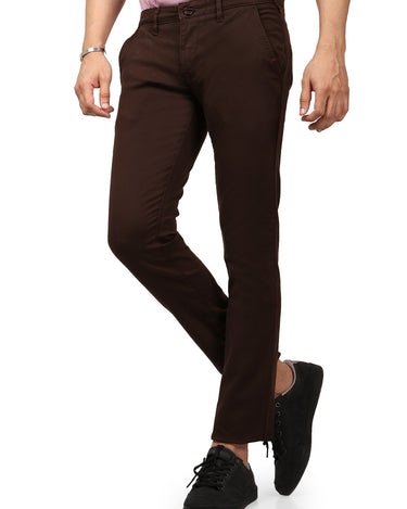 Men's Dark Brown Chino Pant - FMBCP19-057