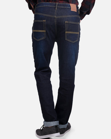 Men's Dark Blue Denim Jeans - FMBP17-006