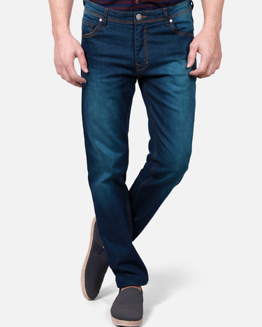 Men's Indigo Blue Denim Jeans - FMBP18-052