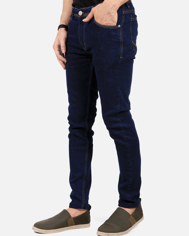 Men's Denim Blue Denim Jeans - FMBP19-010